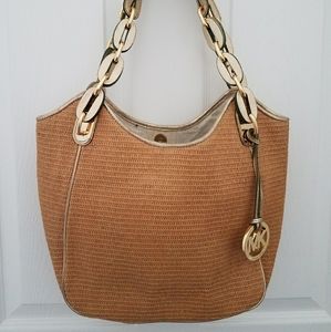 Michael Kors straw handbag